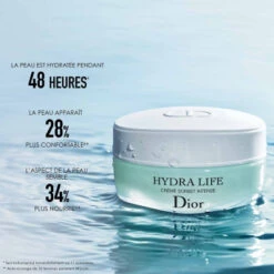 Dior Hydra Life Crème Sorbet Intense -Célèbre Cosmétiques Magasin hydra life creme sorbet fraicheur 2
