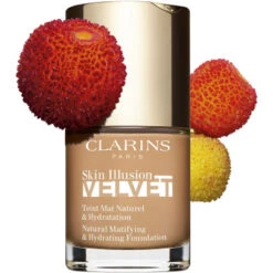 Clarins Skin Illusion Velvet Fond De Teint Mat Naturel & Hydratation -Célèbre Cosmétiques Magasin sk illusion velvet 5